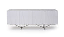 Cabinets White Buffet Cabinet - 28" White High Gloss Buffet HomeRoots