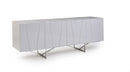 Cabinets White Buffet Cabinet - 28" White High Gloss Buffet HomeRoots