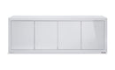 Cabinets White Buffet Cabinet - 80" X 19.5" X 32" White Glass Buffet HomeRoots