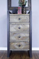 Cabinets Wooden Cabinet - 19'.75" X 14'.75" X 36'.75" Brown Metal, Wood, MDF Metal Accent Cabinet with Drawers HomeRoots