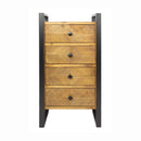Cabinets Wooden Cabinet - 19'.75" X 14'.75" X 36'.75" Gray Metal, Wood, MDF Metal Accent Cabinet with Drawers HomeRoots
