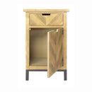 Cabinets Wooden Cabinet - 20" X 15" X 31'.5" Grey Iron, Wood, MDF Cabinet with a Drawer and a Door HomeRoots