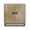 Cabinets Wooden Cabinet - 31" X 17" X 32" Natural MDF, Wood, Metal Door Corner Cabinet HomeRoots