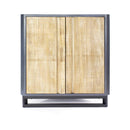 Cabinets Wooden Cabinet - 31" X 17" X 32" Red MDF, Wood, Metal Corner Cabinet with Doors HomeRoots