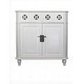Cabinets Wooden Cabinet - 31" X 17" X 32" White MDF, Wood Drawer and Door Corner Cabinet HomeRoots