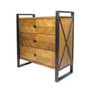 Cabinets Wooden Cabinet - 32" X 14'.75" X 33'.5" Natural, Turquoise Metal, Wood, MDF Accent Cabinet with Drawers HomeRoots