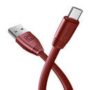 CAFELE Flat Type C USB Cable Charging Phone Cable for Samsung Huawei Xiaomi Oneplus Phone Type C Port Durable Mobile Phone Cable-China-Red-50CM-JadeMoghul Inc.