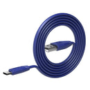 Cafele Flat USB Type C Cable Fast Charging USB Type-C Cable for Xiaomi Huawei Samsung USB Type C Cable DC 5V 2A-China-Sky Blue-50cm-JadeMoghul Inc.