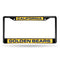 Black License Plate Frame Cal Berkeley Black Laser Chrome Frame