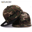 Camouflage Snapback Cap / Flat Baseball Cap-Black camo-JadeMoghul Inc.