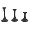Candle Holders Black Candle Holders - 4.9" X 4.9" X 9.4" Black Metal Candlestick HomeRoots