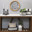 Candle Holders Black Candle Holders - 4.9" X 4.9" X 9.4" Black Metal Candlestick HomeRoots