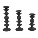 Candle Holders Black Candle Holders - 5.6" X 5.6" X 16" Black Metal  Candlestick HomeRoots