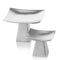 Candle Holders Tall Candle Holders - 6" x 6" x 4" Matte Silver/Pedestal - Candle Holders Set of 2 HomeRoots