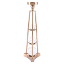 Candle Holders Taper Candle Holders - 7.1" X 7.1" X 22.8" Candle Holder With Orbs Antique Brass HomeRoots