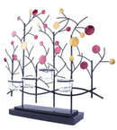 Candle Holders Votive Candle Holders 22'.5" X 5" X 25'.5" Copper, Red And Gold Metal Foiled And Lacquered Votive Holder 9683 HomeRoots