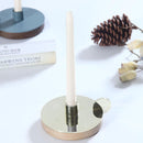 Candle Holders Wooden Candle Holders - 13" x 4.9" x 13" Copper Steel Wood Candle Holder HomeRoots