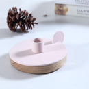 Candle Holders Wooden Candle Holders - 13" x 4.9" x 13" Pink Steel Wood Candle Holder HomeRoots