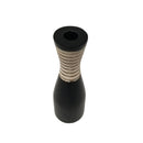 Candleholders Splendid Candle Stand With Stripes At Top, Benzara