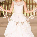 Canvas Fabric DIY Pennants-Flags (Pack of 6)-Wedding Signs-JadeMoghul Inc.