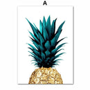 Canvas Painting Pineapple Letter Realistic Style Wall Art Posters And Prints Wall Pictures For Living Room Study Decor-13X18 cm Unframed-A-JadeMoghul Inc.