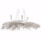 Captivating Nature Inspired 3- Light Chandelier, White-Chandeliers-White-Metal-JadeMoghul Inc.