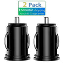 Car Truck Dual 2 Port USB Mini Charger Adapter for iPhone 7 Plus 6 5S 4s Huawei P10 Samsung Galaxy S8 S7 celular Black 12V Power JadeMoghul Inc.