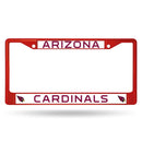 Cute License Plate Frames Cardinals Red Colored Chrome Frame