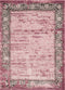 Carpets Bedroom Carpet 22" x 36" x 0.43" Mauve Polypropylene/Polyester Accent Rug 1824 HomeRoots