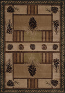 Carpets Bedroom Carpet 31" x 50" x 0.47" Beige Polypropylene Mat Rug 9083 HomeRoots