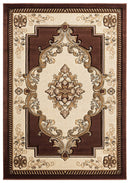 Carpets Carpet Deals - 63" x 90" x 0.53" Chocolate Olefin/Polypropylene Area Rug HomeRoots