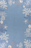 Carpets Cheap Carpet - 27" X 45" Polyester Sea Blue Area Rug HomeRoots