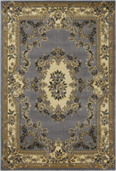 Carpets Living Room Carpet - 3'3" x 4'11" Polypropylene Slate Blue Area Rug HomeRoots