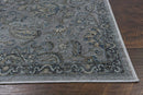 Carpets Living Room Carpet - 39" X 55" X 0.'125" Silver/Blue Viscose Rug HomeRoots