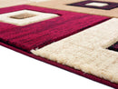 Carpets New Carpet - 63" x 90" x 0.5 Burgundy Olefin/Polypropylene Area Rug HomeRoots