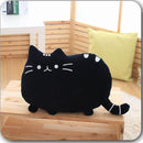 Cartoon Cat Plush Doll Back Cushion Lumbar Decorative Throw Pillow Smiley Face Seat Cushion Stuffed Kids Room Decoration D3-black-JadeMoghul Inc.