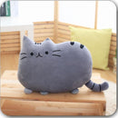 Cartoon Cat Plush Doll Back Cushion Lumbar Decorative Throw Pillow Smiley Face Seat Cushion Stuffed Kids Room Decoration D3-gray-JadeMoghul Inc.
