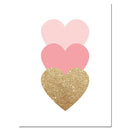 Cartoon Rabbit Pink Heart Wall Art Canvas Poster Nursery Quotes Print Nordic Painting Wall Picture Kids Living Room Decoration-13x18cm No Frame-Picture 1-JadeMoghul Inc.
