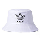 Cartoon Totoro Spirited Away Bucket Hat Summer No Face Faceless cap Panama Cotton Double Layer Fabric Sunscreen Hats JadeMoghul Inc.