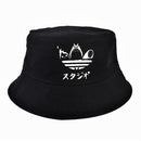 Cartoon Totoro Spirited Away Bucket Hat Summer No Face Faceless cap Panama Cotton Double Layer Fabric Sunscreen Hats JadeMoghul Inc.