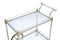 Carts Carts For Sale - 20" X 31" X 31" Silver Gold Clear Glass Metal Casters Serving Cart HomeRoots