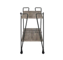 Carts Kitchen Cart - 32" X 16" X 31" Black Metal Serving Cart HomeRoots