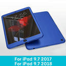 Case For iPad Air 1 2 3 mini 4 5 For iPad Pro 10.5 Silicone 360 Full Body Cover + Free Glass For iPad 2017 2018 9.7 5th 6th Case AExp