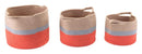 Cases Basket Case - 10.2" x 10.2" x 8.7" Multicolor, Jute, Baskets With Handles - Set of 3 HomeRoots