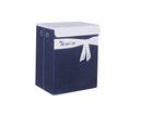 Cases Basket Case - 11.81" x 15.75" x 19.68" White, Blue, Large Fabric - Basket HomeRoots