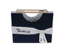 Cases Basket Case - 12" x 12.5" x 9.5" White, Blue, Foldable, Fabric - Basket Set of 3 HomeRoots