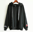 Cashmere Cute Pattern Embroidered Letter Women Hoodie-Black-XXL-JadeMoghul Inc.