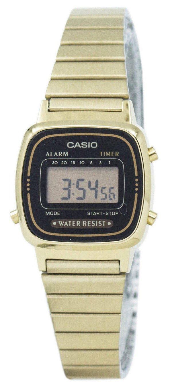 Casio Digital Stainless Steel Alarm Timer LA670WGA-1DF LA670WGA-1 Women's Watch-Branded Watches-JadeMoghul Inc.