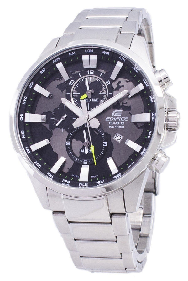 Casio Edifice EFR-303D-1AV World Map Quartz Men's Watch-Branded Watches-Blue-JadeMoghul Inc.