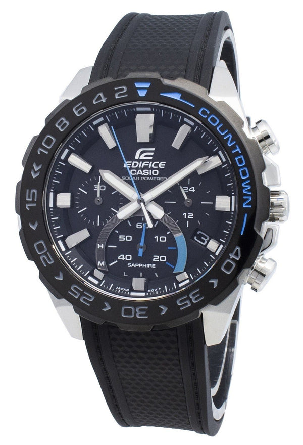 Casio Edifice EFS-S550PB-1AV EFSS550PB-1AV Chronograph Solar Men's Watch-Branded Watches-Blue-JadeMoghul Inc.
